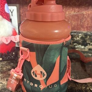 HydroJug Pink Water Bottle with White Logo